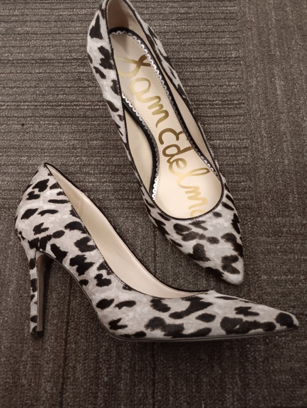 Sam Edelman Hazel Cow Hair Leopard Print Pumps Heels Sz 8